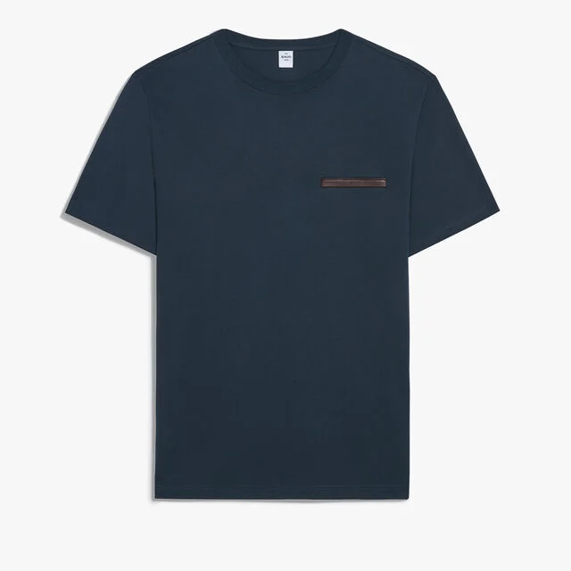 レザータブ ポケット Tシャツ