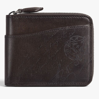 Itauba Square Gradiant Compact Wallet In Scritto Leather, SELVA OSCURA, hi-res