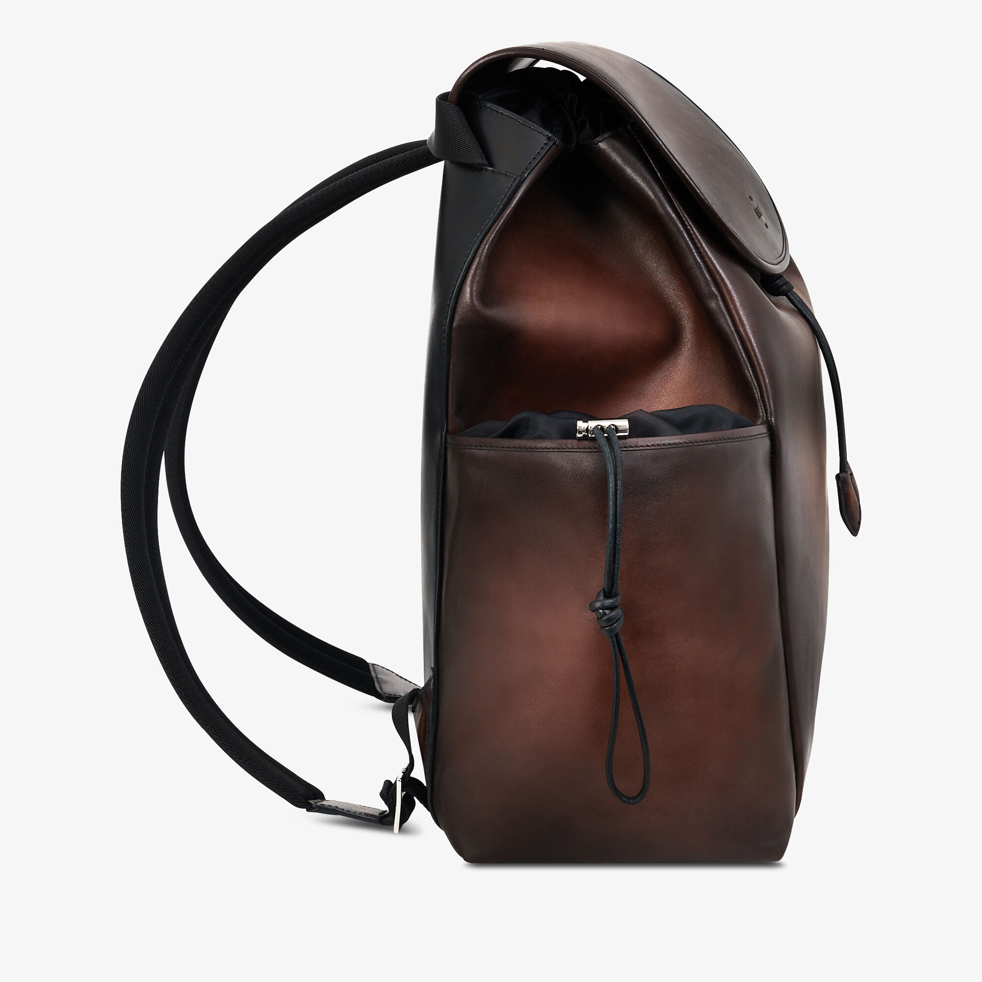 Hiker Scritto Swipe Leather Backpack