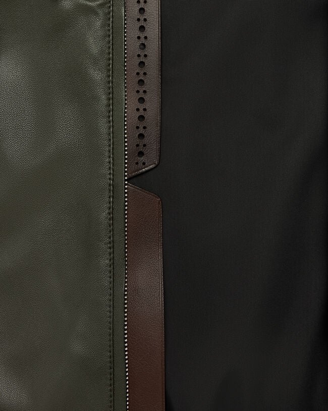 Parka &agrave; Capuche en Cuir Fly Ultral&eacute;ger, Forest Green, hi-res