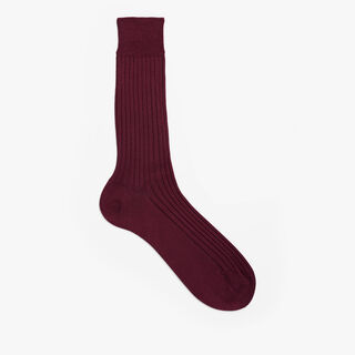 Alessandro Cotton Socks, NERO BORDO, hi-res