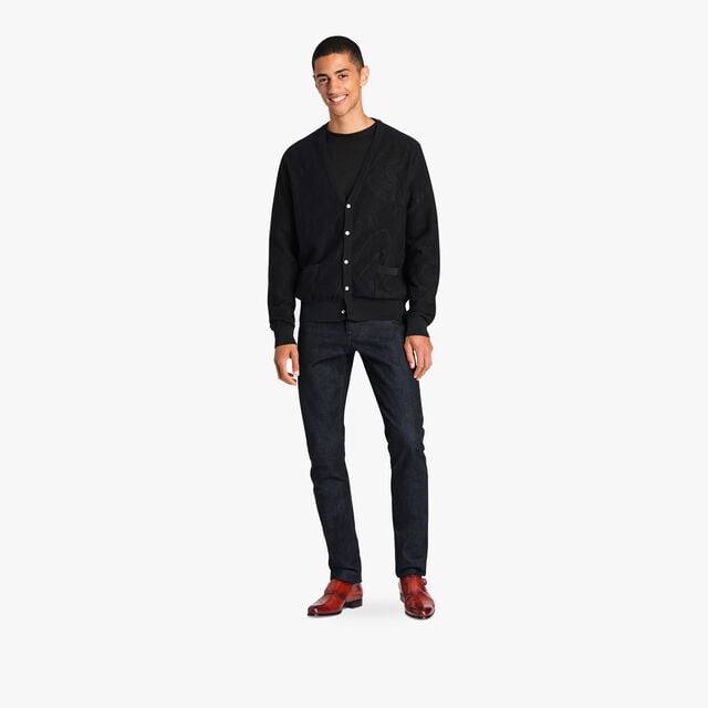 Leather Tab T-Shirt, NOIR, hi-res 3
