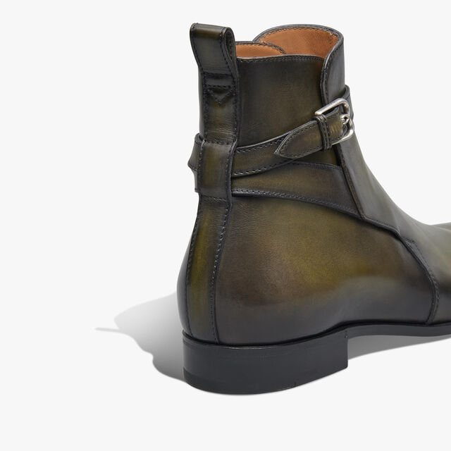 B Volute Leather Boot, NERO CAVIAR, hi-res 5