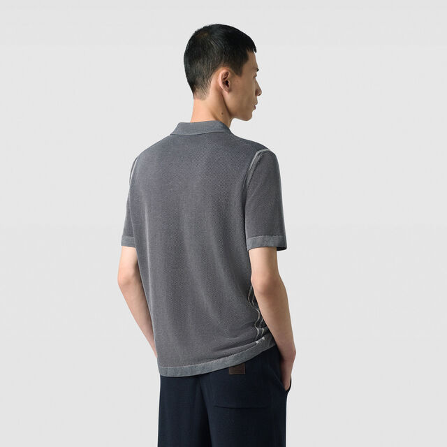 Light Shadow Short Sleeved Polo, LIGHT DUSTY BLUE, hi-res 3
