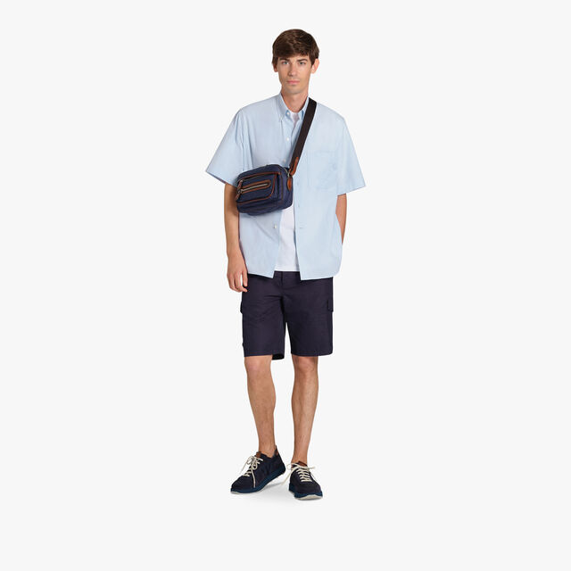 Shoulder Bag Nylon Scritto Messenger, NAVY, hi-res 8