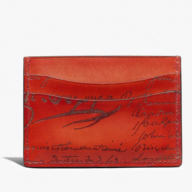 Porte-Cartes Bambou Neo En Cuir Scritto, TANGERINE, hi-res 2