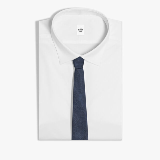 Classic Scritto Tie, COLD NIGHT BLUE, hi-res 2
