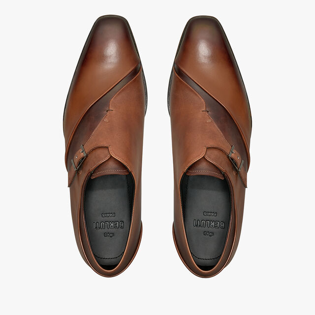 Demesure Leather Monk Shoe, CACAO INTENSO, hi-res 3