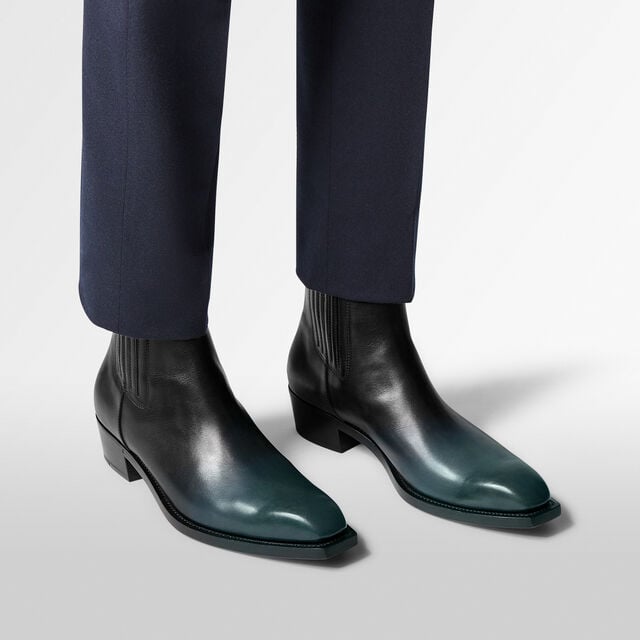 Bottine Butteri En Cuir, NERO PETROL, hi-res 8