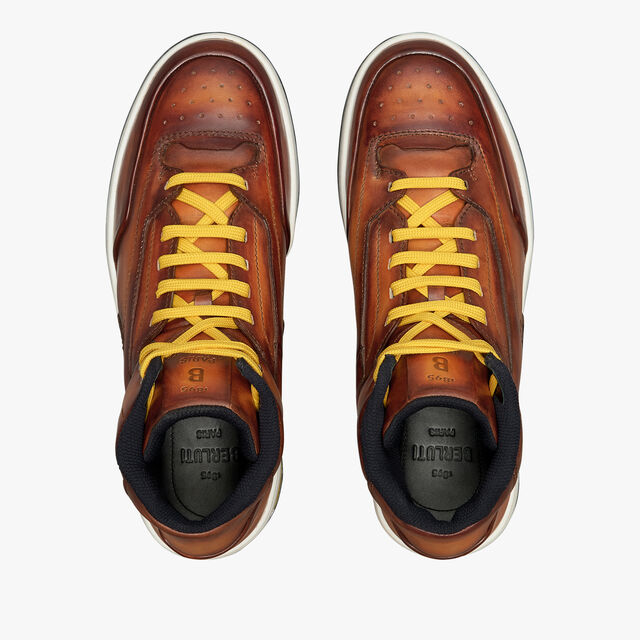 Playoff Leather Sneaker, HONEY, hi-res 3