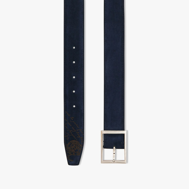 Classic Camoscio Scritto 35 mm Belt, NAVY BLUE, hi-res 2