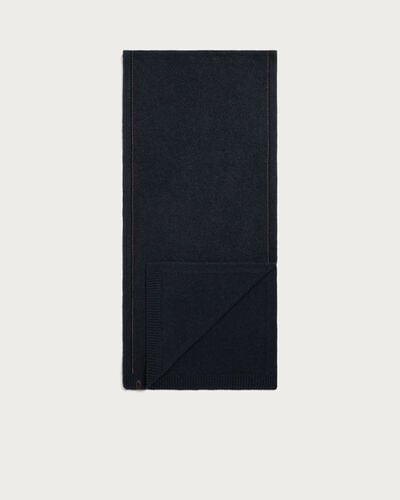 Leather Braiding Scarf, Cold Night Blue, hi-res