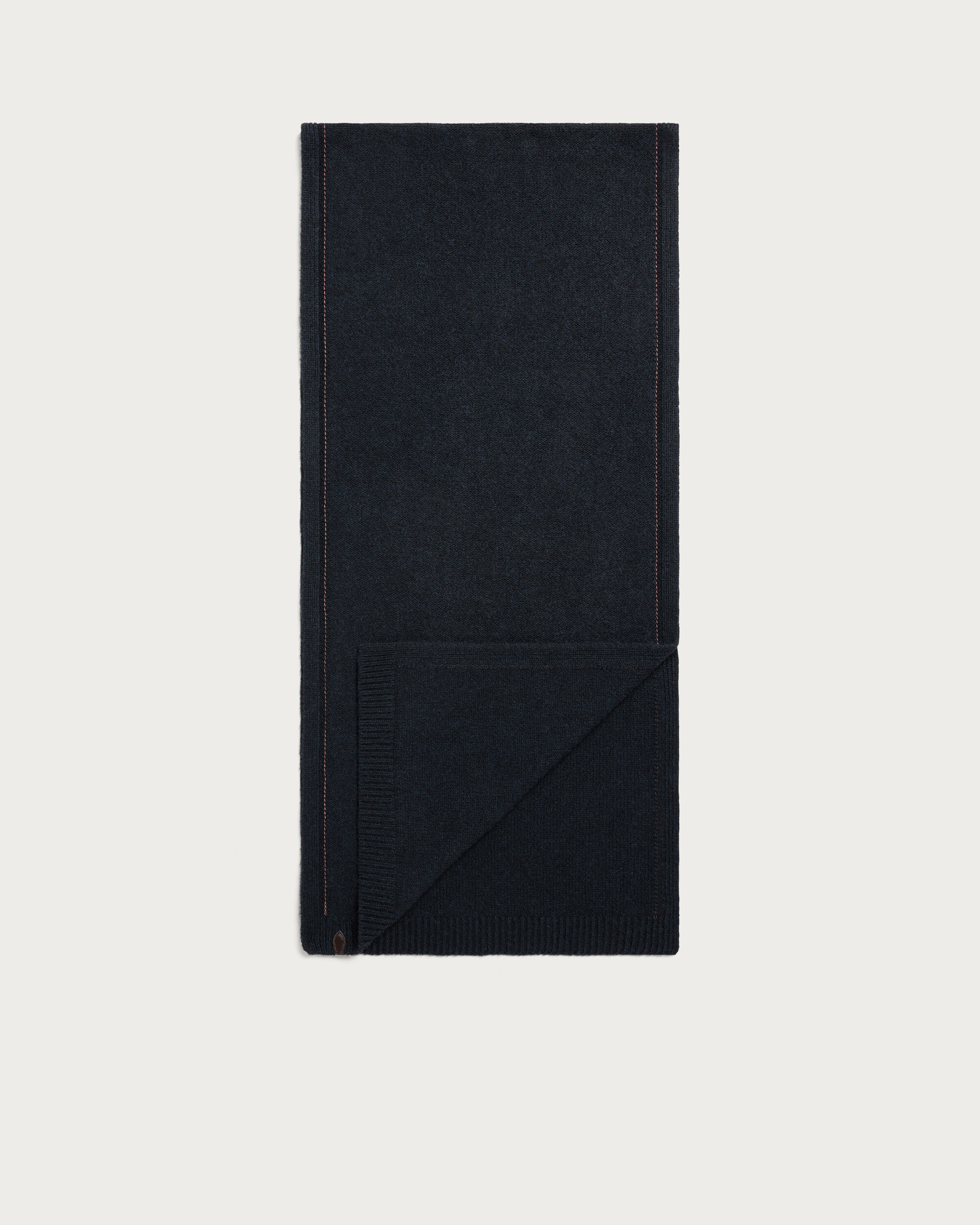 Leather Braiding Scarf, Cold Night Blue, hi-res