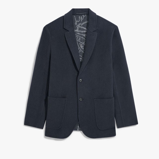 Double Face Splitable Jacket, MARINE/ INTERNAL GIANT SCRITTO, hi-res 1