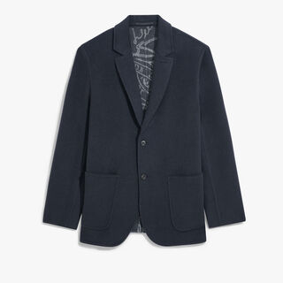Double Face Splitable Jacket, MARINE/ INTERNAL GIANT SCRITTO, hi-res