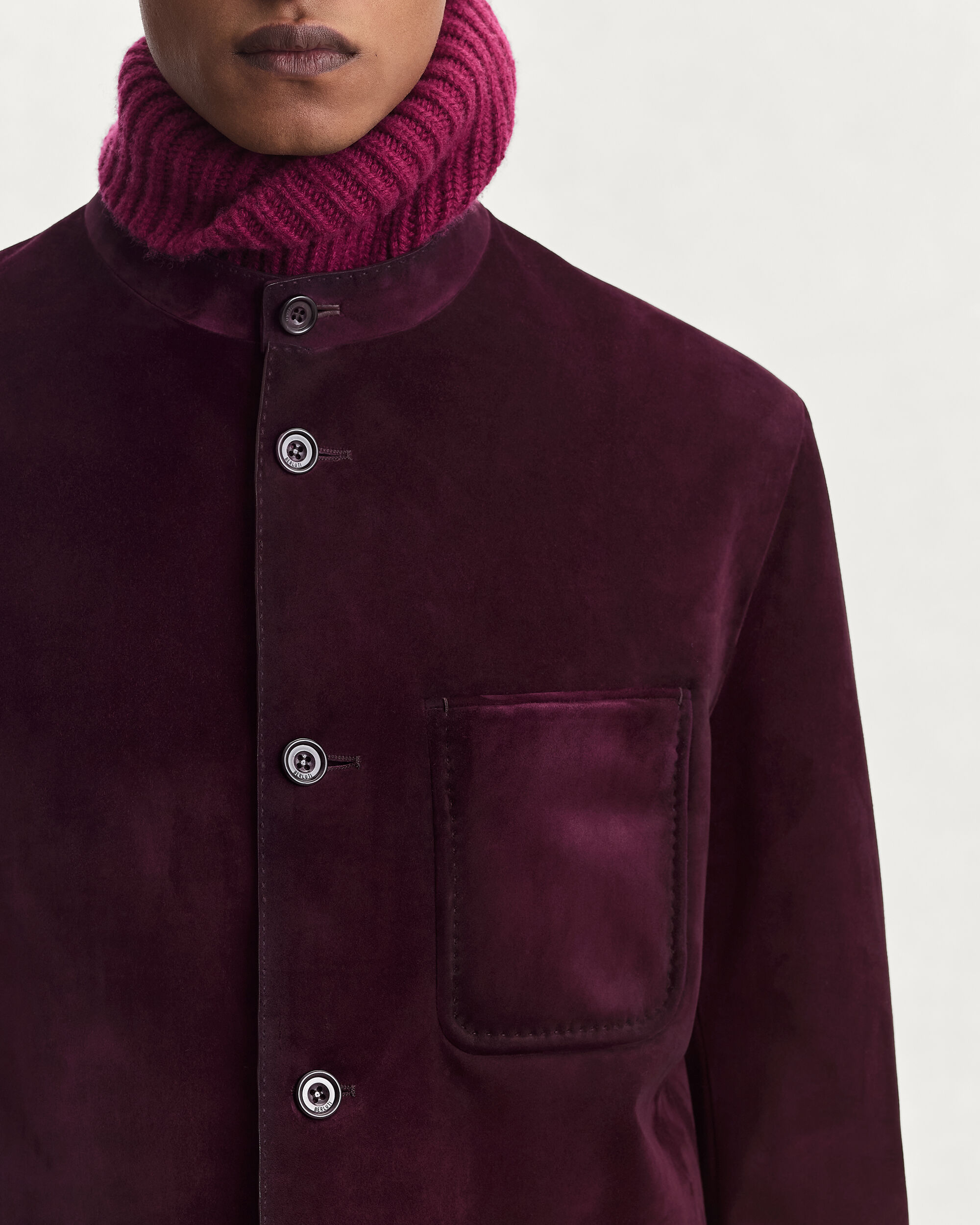 Patina Leather Foresti&egrave;re Jacket, Purple Grape, hi-res
