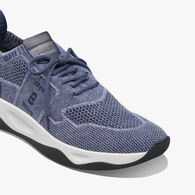 Shadow Denim And Leather Sneaker, BLUE, hi-res 6