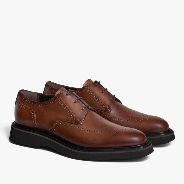 Alessio Natural Calf Leather Derby , COGNAC, hi-res 4