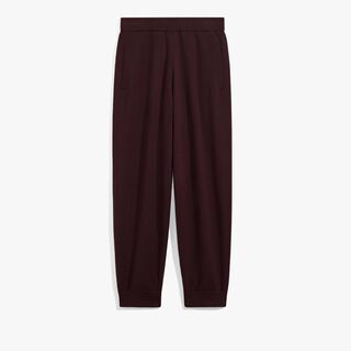 Pantalon De Jogging Avec Détail Cuir, NERO BORDO, hi-res