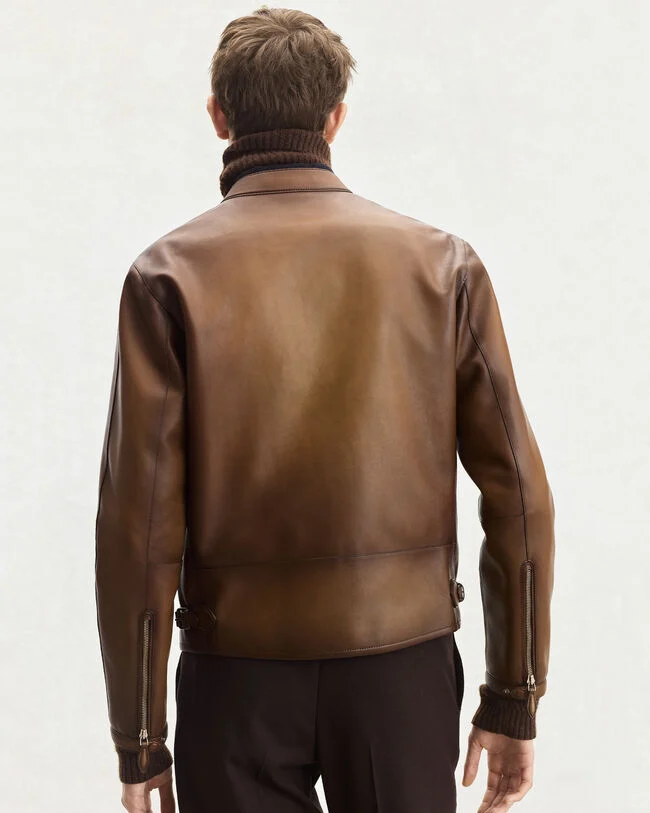 Leather Patina Un Jour Biker, Jungle Brown, hi-res
