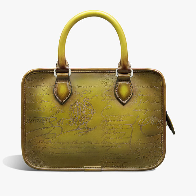 Un Jour Gulliver Scritto Leather Messenger, JUNGLE GREEN, hi-res 3