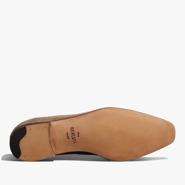 Alessandro Demesure Flex Scritto Camoscio Calf Leather Oxford, PEPPER, hi-res 7