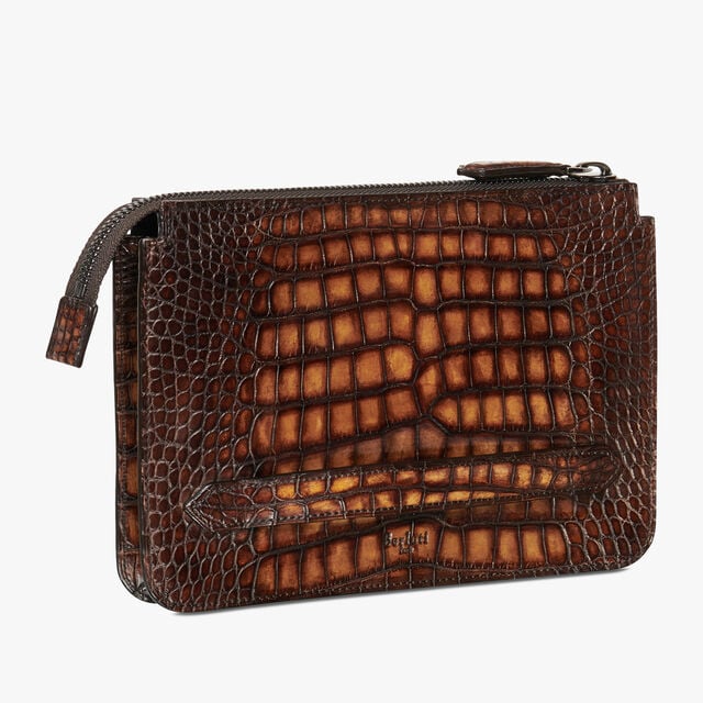 Portefeuille Tersio Tout-En-Un En Cuir D’Alligator, TOBACCO BIS, hi-res 2