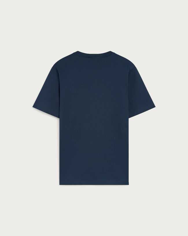 Scritto Embroidery T-shirt, Noir, hi-res