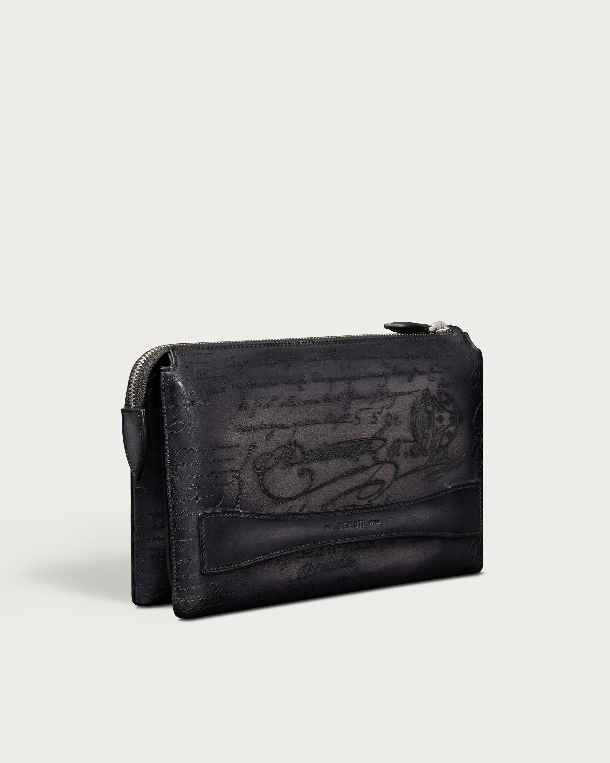 Tersio Zipped Pouch, Nero Grigio, hi-res