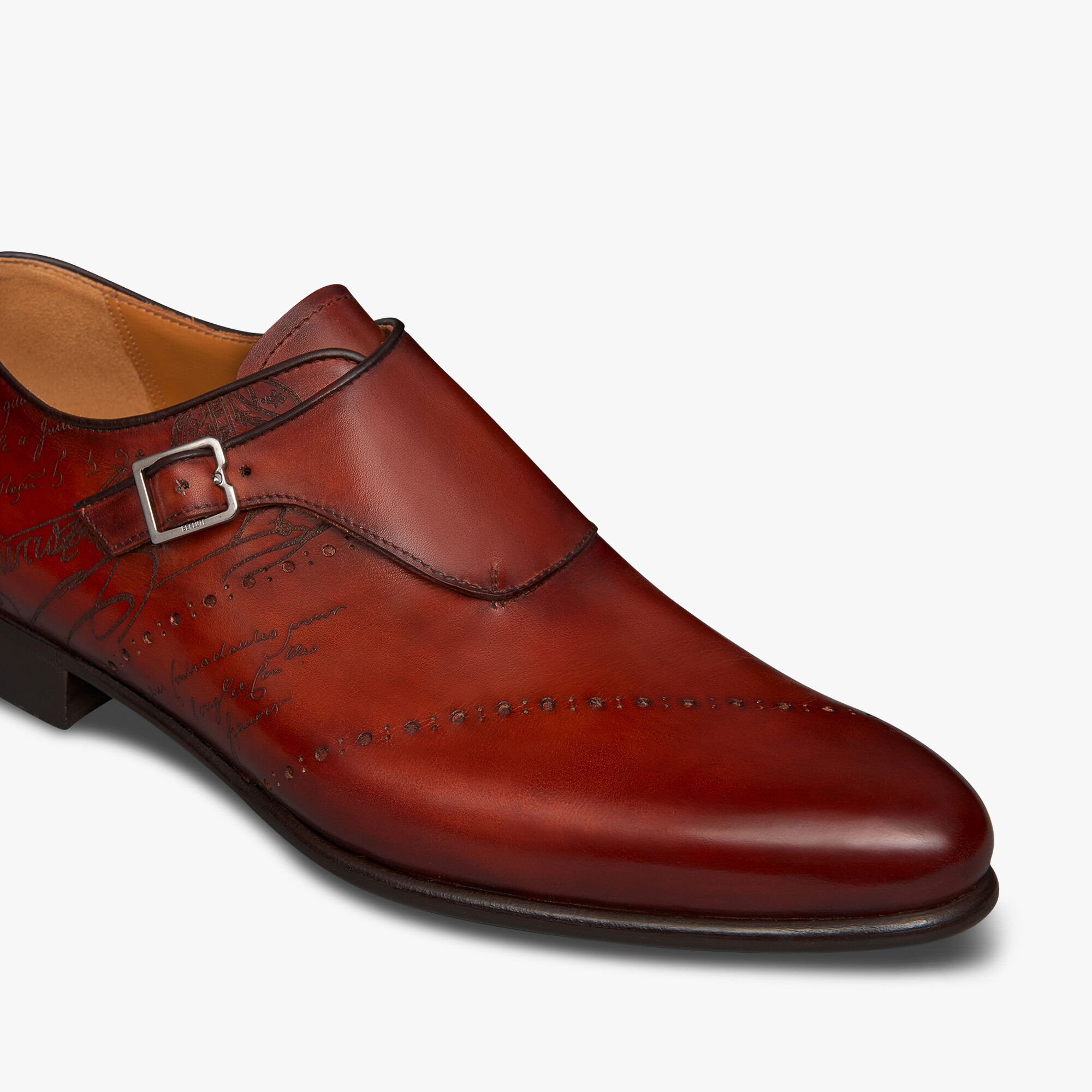 Galet Scritto Leather Monk Shoe, TERRA DI SIENNA, hi-res 6