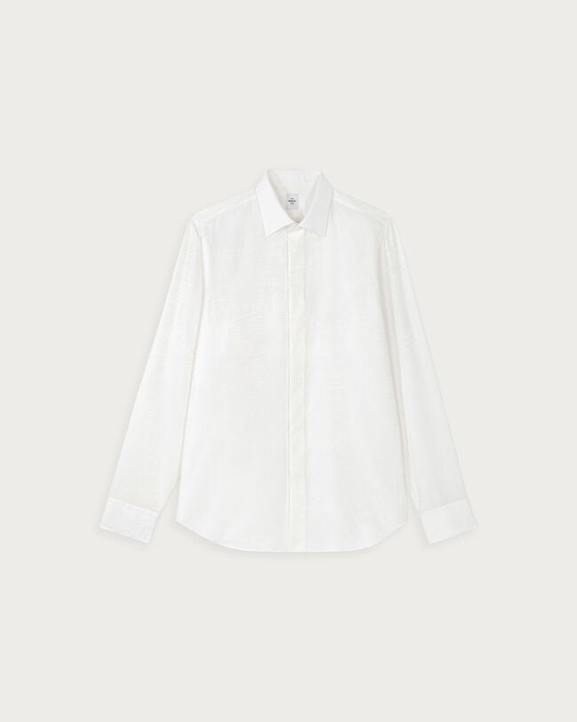 Andy Scritto Pattern Shirt, Blanc Optique, hi-res