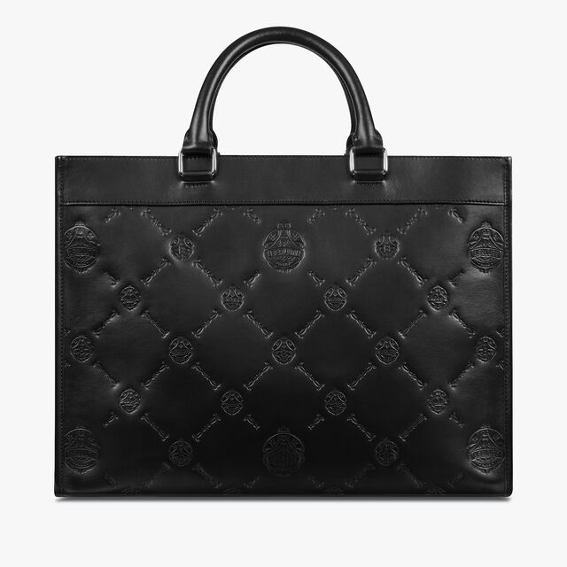 Ulysse Small Leather Tote Bag, BLACK, hi-res 4