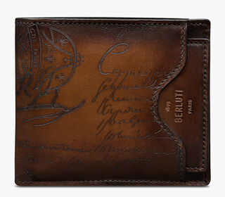 Makore 2in1 Scritto Leather Wallet, CACAO INTENSO, hi-res