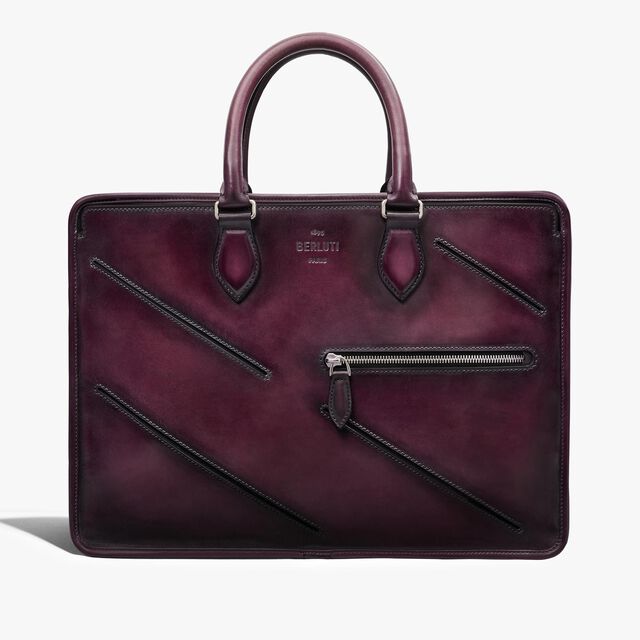 Un Jour Leather Briefcase, GRAPES, hi-res 1