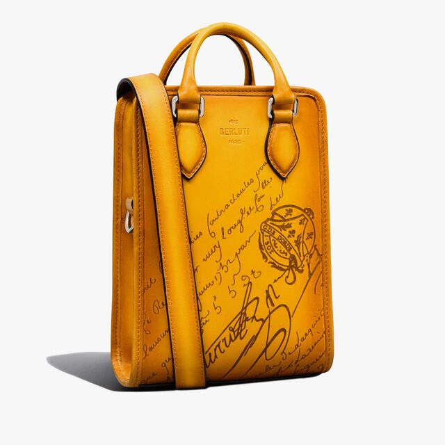 Premier Jour Gulliver Scritto Leather Messenger, MIMOSA, hi-res 2