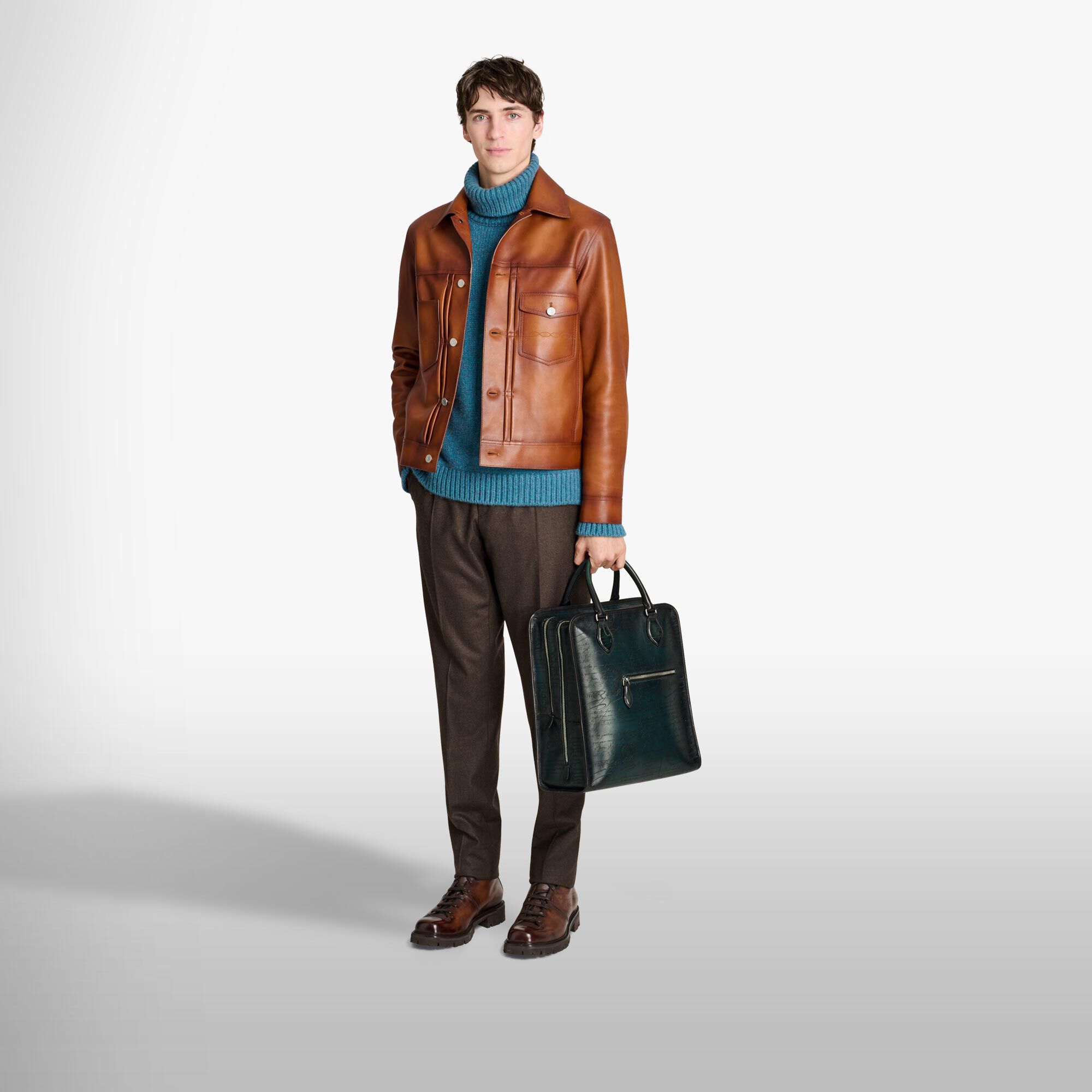 Premier Jour Scritto Leather Backpack Berluti BE