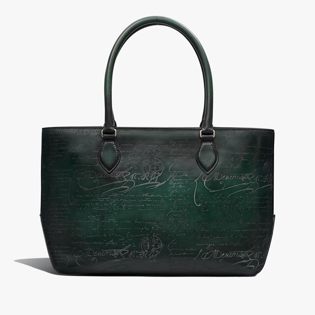 Toujours Mini Scritto Leather Tote Bag, OPUNTIA, hi-res 3