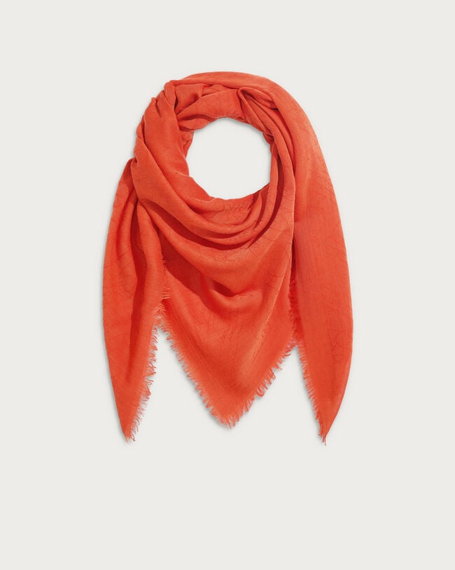 Scritto图纹围巾, Bright Coral, hi-res