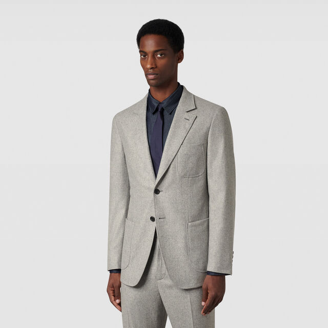 Cashmere Stretch Travel Jacket, LIGHT GREY MELANGE, hi-res 3
