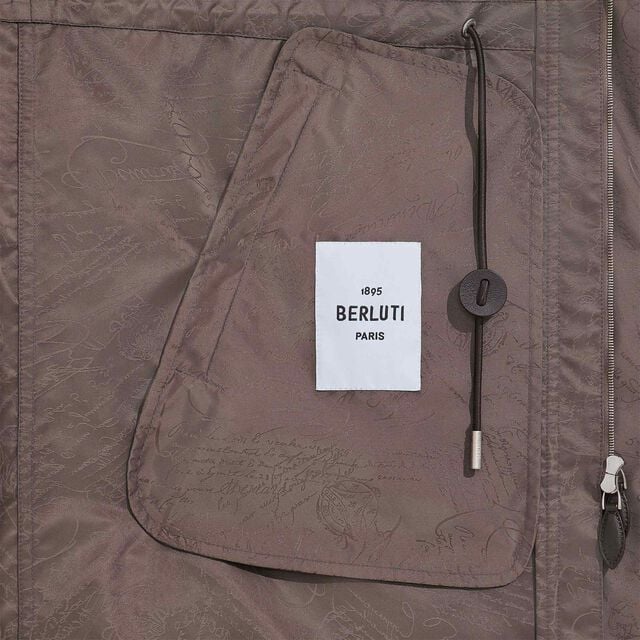 Nylon Scritto Packable Parka, SEPIA    , hi-res 6