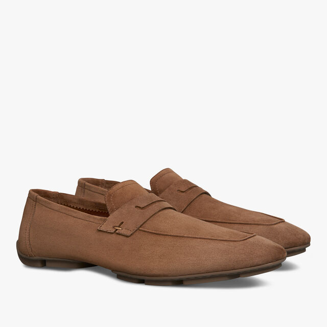 Lorenzo Drive Camoscio Leather Loafer, VISONE, hi-res 2