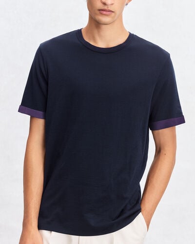 T-Shirt Reversible Bicolore, Navy & Purple, hi-res