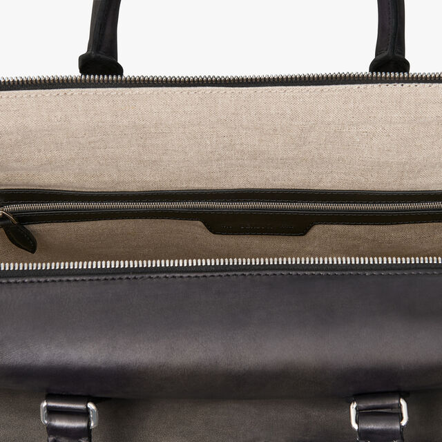 Jour Off Medium Leather Travel Bag, NERO GRIGIO, hi-res