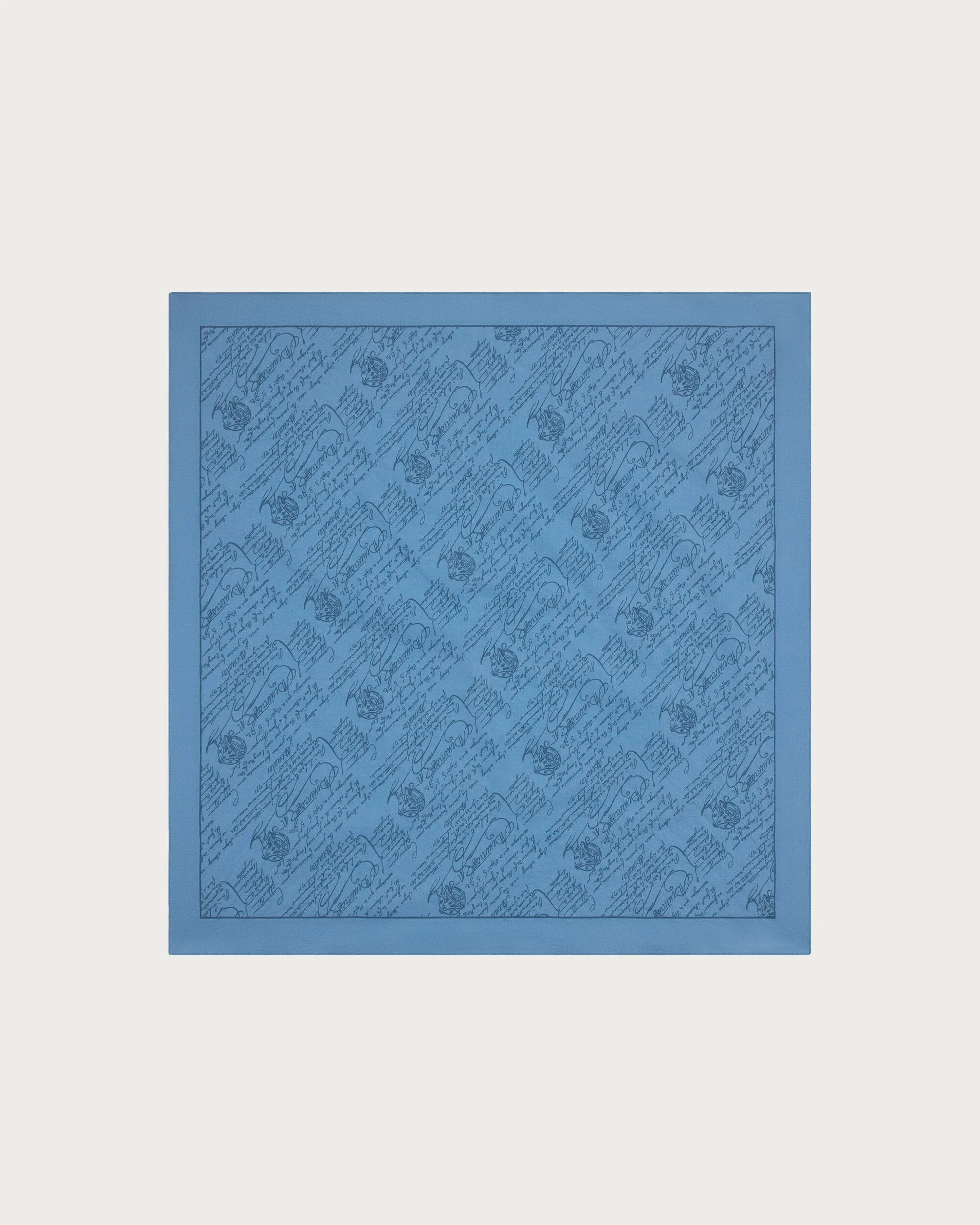 Scritto Pattern Handkerchief, Woad, hi-res