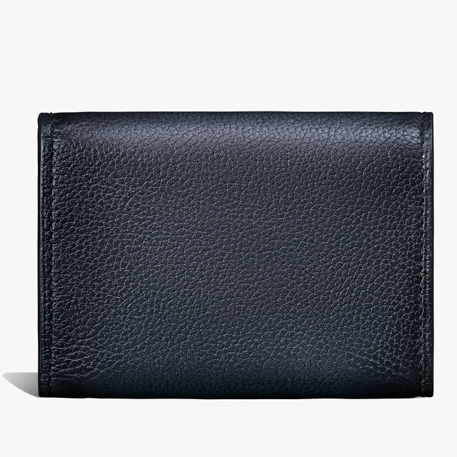 Acajou Scritto Leather Compact Wallet, INDIGO DENIM, hi-res 2