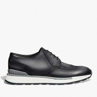 Fast Track Leather Sneaker, NERO GRIGIO, hi-res