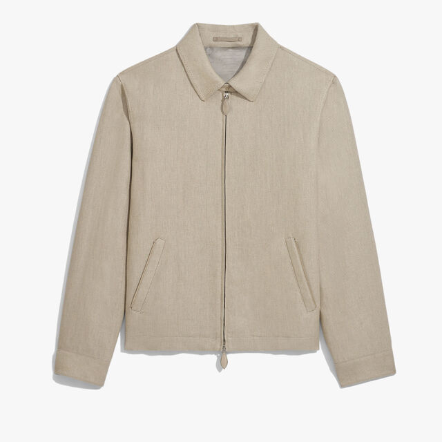 Linen Blouson, NATURAL BEIGE, hi-res 1