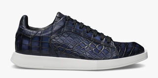 Stellar Alligator Leather Sneaker, METEORITE, hi-res