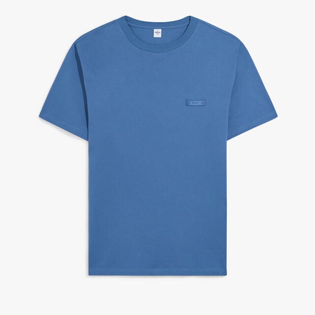 Leather Tab T-Shirt, HELVETIA BLUE, hi-res 1