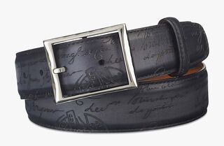 Classic Scritto Leather Belt - 35 mm, NERO, hi-res